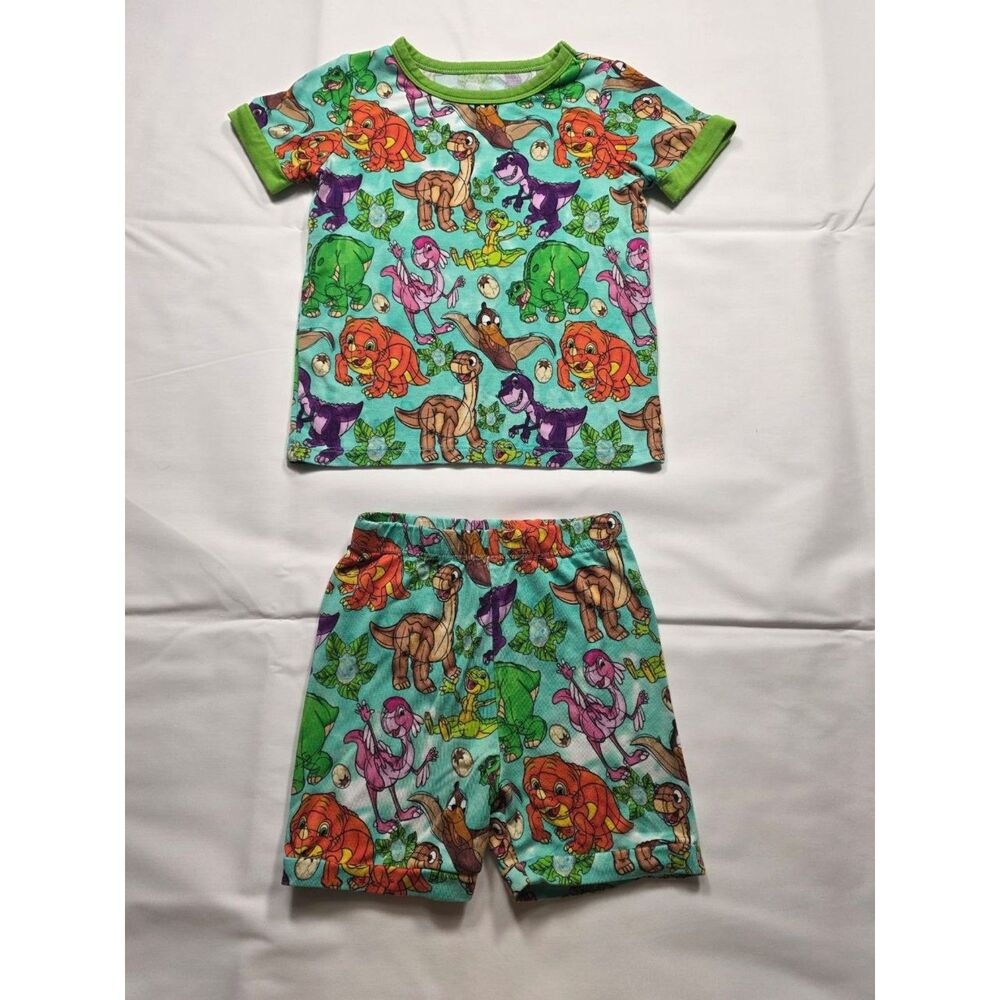 Little Snuggles Bamboo Pajama Set 18-24M Dinosaur Short Sleeve NWOT